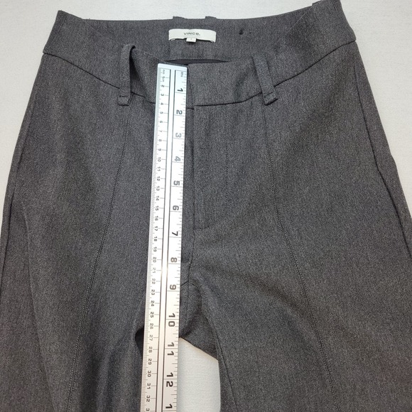 Vince Pants Womens 2 Charcoal Gray Tapered Ankle Trousers Mid Rise Stretch - Picture 8 of 11